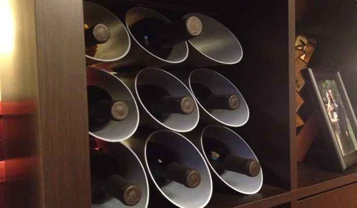 Wine rack from PVC pipes